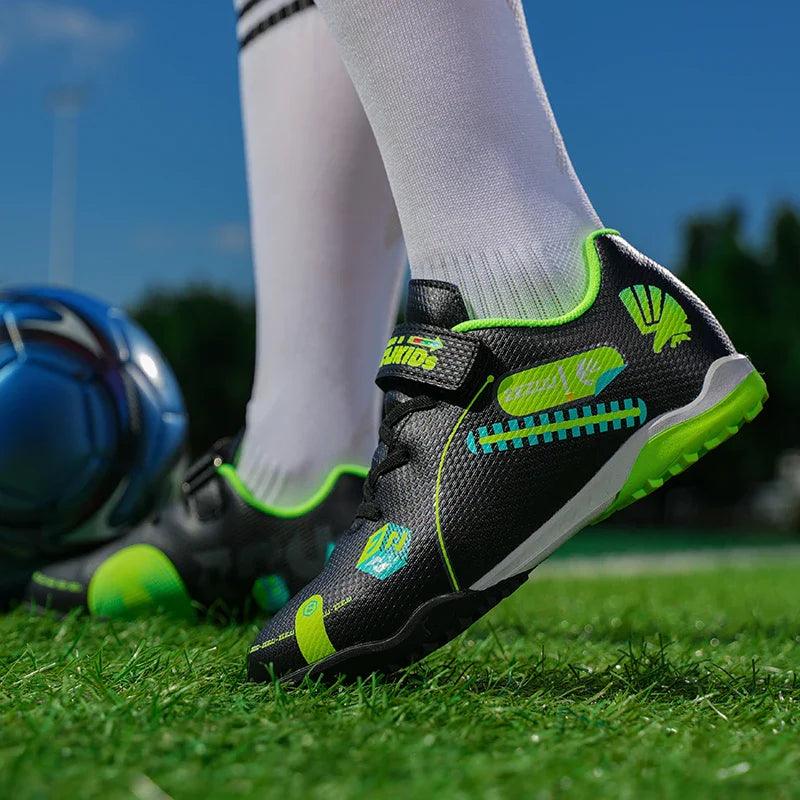 Kids Soccer Cleats Unisex Child Turf Soccer Shoes Indoor Youth Football Boots Artificial Ground Trainning Futsal Sneaker Outdoor
