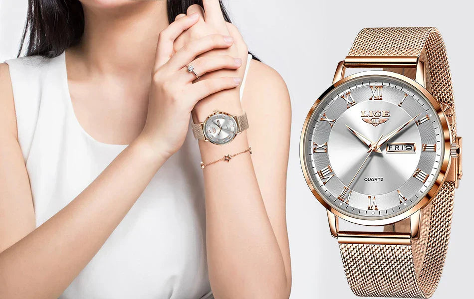 2024 New Watch Women Luxury Watches Ladies Creative Steel Women's Bracelet Watches Female Waterproof Clock Relogio Feminino