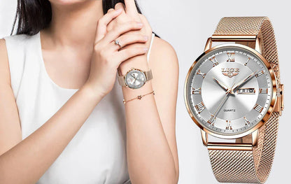 2024 New Watch Women Luxury Watches Ladies Creative Steel Women's Bracelet Watches Female Waterproof Clock Relogio Feminino