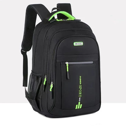 Handy Versatile Contrast-Zip Backpack Multi-color Adjustable-strap Lightweight for School Sports Commute Casual Stylish Bag