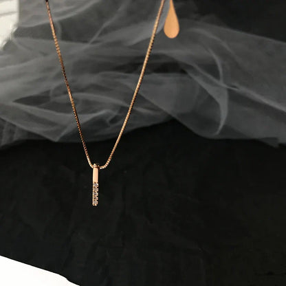Heart Shape Pendant Necklaces Silver Color 5A Cubic Zirconia Minimalist Style Clavicle Chain Women And Girl Jewelry