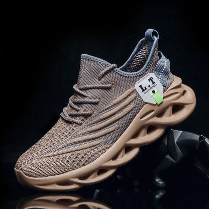 Tênis Esportivo Masculino YRZL Respirável Leve Tênis de Corrida Masculino de Malha Preta para Exterior Tênis de Caminhada Atlético Masculino