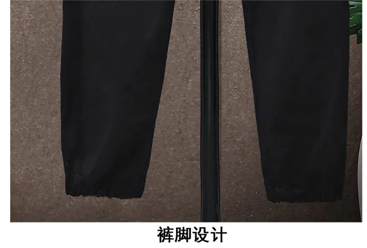 Spring Autumn Casual Men Sets Jacket + Pants Two Pieces Fashion Korean Trend Hooded Baseball Uniform Suit Man Outfit