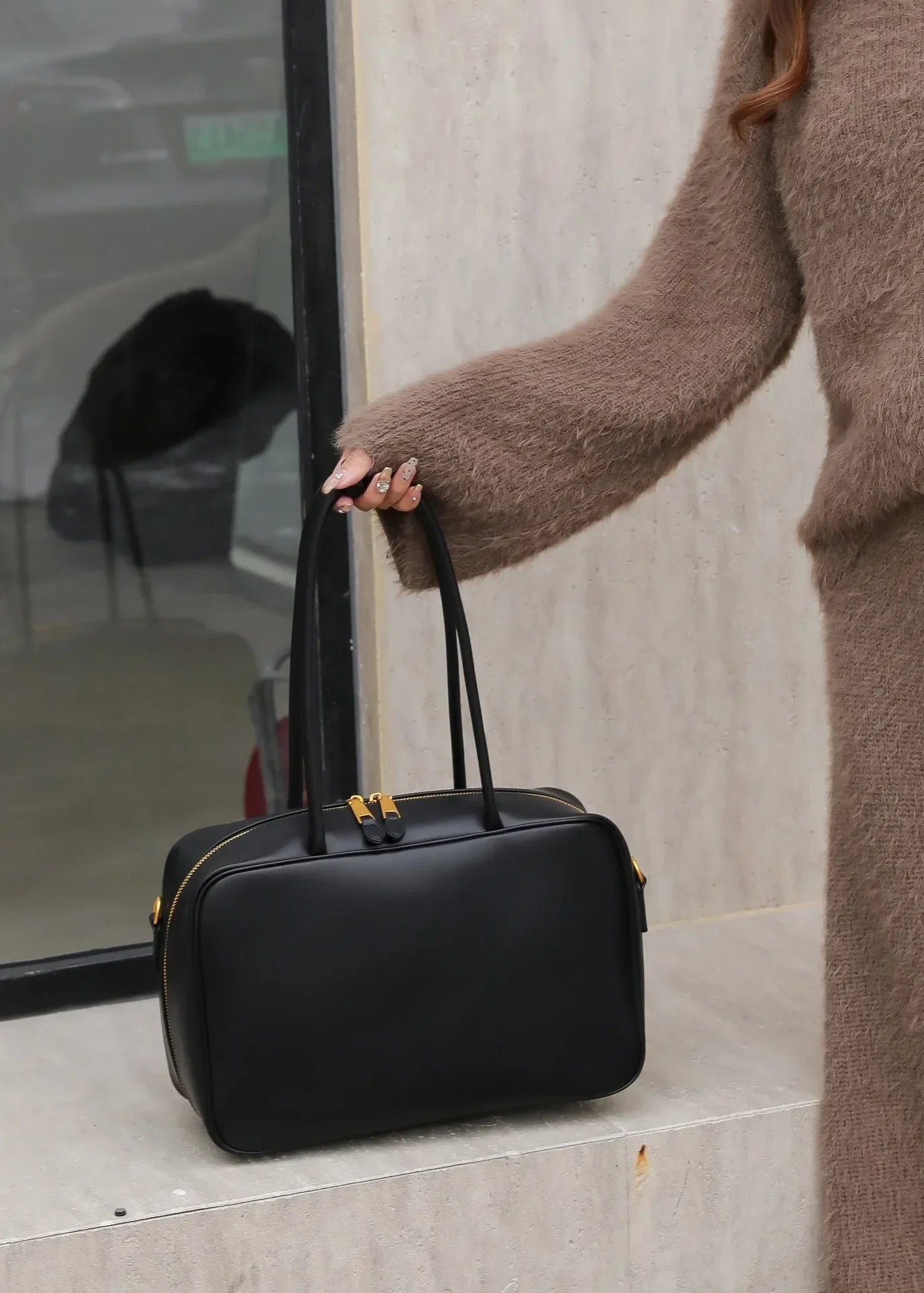 Genuine Leather Fashion Women Shoudler Black Bags Luxury Desiger Ladies Crossbody Cowhide Brown Large Bag Female Handbags Coffe