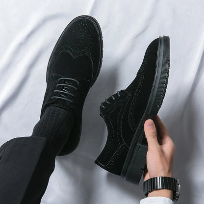 High Quality Brogues Classic Casual Business Shoes Men Fashion Wedding Social Office Leather Shoes For Men Formal Carving Shoes