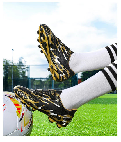 New Hot Kids Soccer Shoes School Football Boots Boys Girls Cleats Grass Sneakers Child Outdoor Athletic Training Sports Footwear