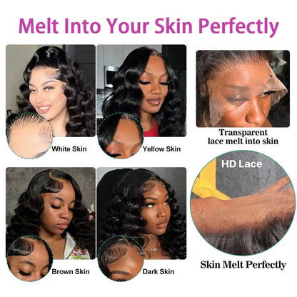 40 Inch HD Loose Deep Wave 13x6 Lace Front Human Hair Wigs Brazilian Curly Water Wavy 13x4 Lace Deep Wave Frontal Wigs For Women