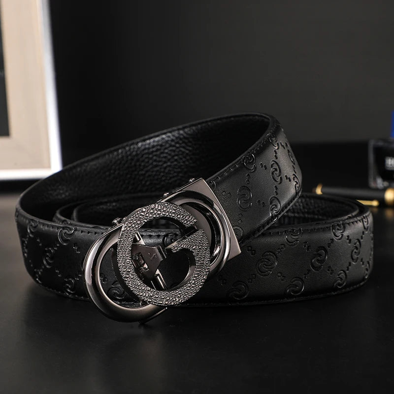 New Width 3.4cm Women's Belt Formal Leather Canvas Belt Women High Quality Metal Buckle Male Belt for men jeans work belt