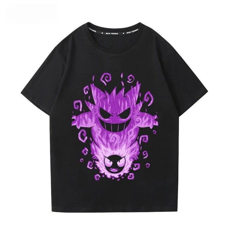 Printing Tee Pure Cotton T-shirt Men's 2026 Summer Fashion Oversize Street Casual Y2K Tops Streetwear Clothing