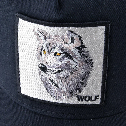 Baseball Cap With Embroidery Wolf Patch Men's Snapback Baseball Hat Four Seasons Outdoor Fashion Visor Caps Women Casual Cap