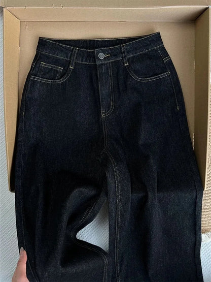 Streetwear Women Jeans New Bottoms 2025 Pantalon Femme High Waist Vintage Straight Y2k Wide Leg Pants Casual Chic Denim Trousers