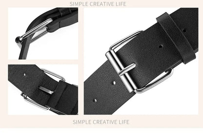 Width 3.8cm Hip-hop Punk Women's Belt Fashion Trend All-match Jeans Accessories Girdle Music Festival Y2k Girl Pu Waistband