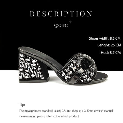 Italian Style Women Banquet Shoes And Bag With Rhinestone Decoration Three-Dimensional Small Bag Match Women High Heel