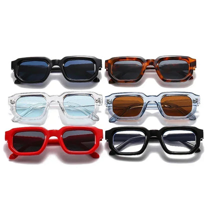 Fashion Blue Square Sunglasses For Women Men Retro Luxury Designer Clear Lens Sun Glasses Shades UV400 Eyeglasses