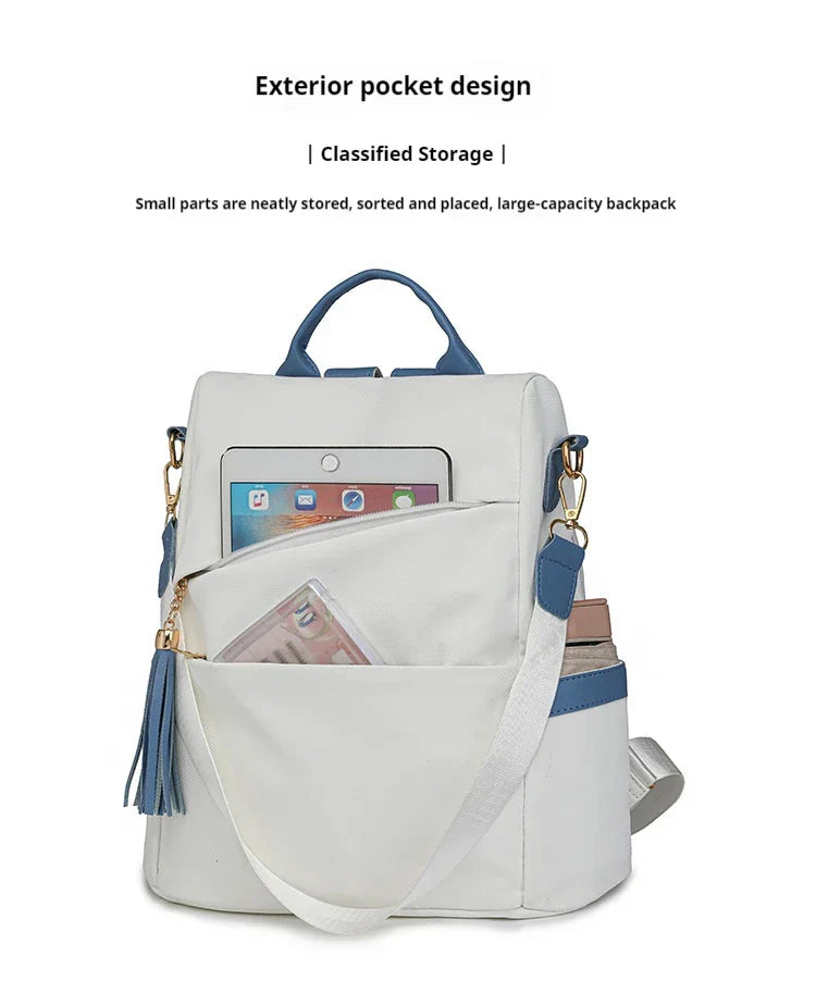 Women's fashion backpack large capacity lightweight Oxford cloth schoolbag leisure travel small backpack women