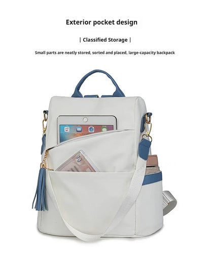 Women's fashion backpack large capacity lightweight Oxford cloth schoolbag leisure travel small backpack women