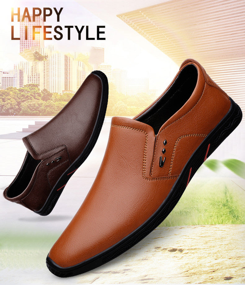 Leather Men Casual Shoes Breathable Soft Sole Office Loafers Shoes Men Designer Shoes
