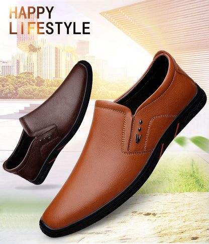 Leather Men Casual Shoes Breathable Soft Sole Office Loafers Shoes Men Designer Shoes