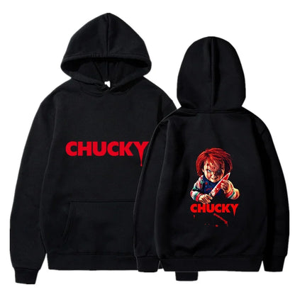 Horror Movie  Play Chucky Hoodies Harajuku Hip Hop Streetwear Men Women Autumn Winter Hooded Sweatshirt Pullover Tops