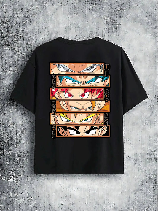 Oversized Men's Short Sleeve T Shirt Anime Printed 2025 Summer Casual Cotton Streetwear Trendy Graphic Tee Tops
