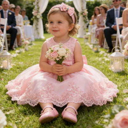 Girls White Baptism Dress Bridesmaid Dresses For Wedding Prom Gown Big Bow Girls Elegant Dresses Red Puffy Christmas Dress