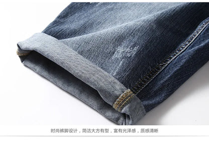 Men Gray Denim Shorts Jeans Pants Good Quality Men Cotton Knee Length Short Jeans New Summer Male Large Size Denim Shorts 42