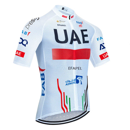 New UAE Cycling Jersey Gold Color Team Bike Jersey Shorts Set Men Women Quick dry Ropa Ciclismo Pro Bicycle T-Shirt Clothing