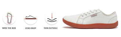 Minimalist Shoes for Men Women Wide Toe Barefoot Zero Drop Shoes Casual Artificial Leather Lightweight Walking Sneakers