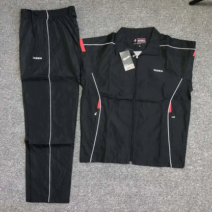 2025 Casual Windproof Running Sets Sportswear Men's Jogging Sport Jacket+Pants Sweatsuit Plus Size Breathable Workout Clothes