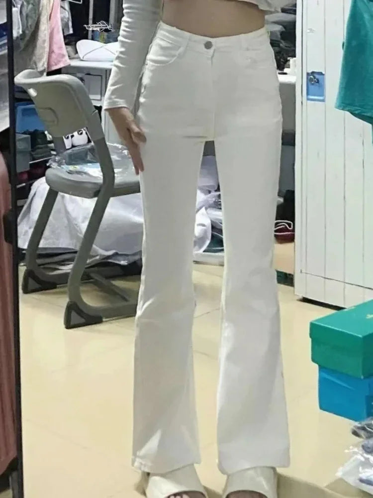 Slim Skinny Jeans Women Denim Pants Vintage White Tight Trousers