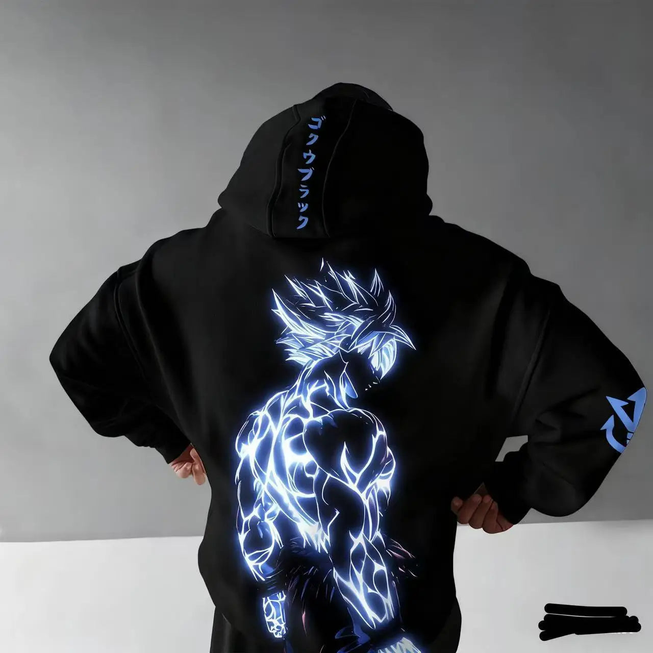Men Anime Clothes Dragon Ball Z Hoodie Goku Saiyan Loose Fit Big Size 5XL 6XL Casual Streetwear