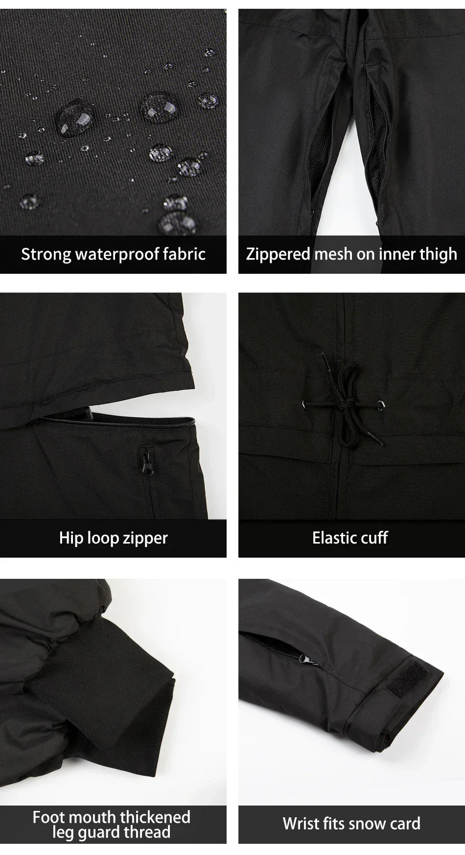 Thick Men Women One-Piece Ski Jumpsuit Outdoor Sports Snowboard Jacket Warm Jump Suit Waterproof Winter Clothes Overalls Hooded