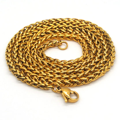 STAINLESS STEEL SILVER COLOR TWIST ROPE CHAIN NECKLACE FOR MEN Women HIP HOP PUNK Jewelry Accessories 3/4/5/6/8MM Thick