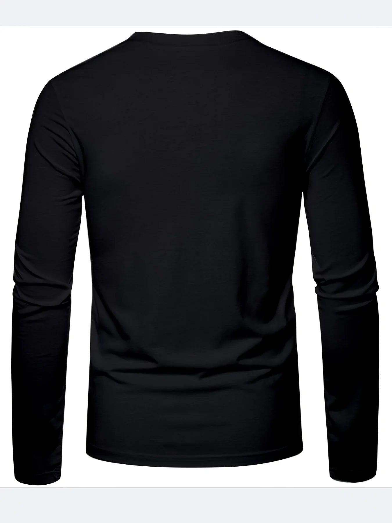 Fashionable California Pattern Print Men's 100% Cotton Loose and Comfortable Sports and Leisure Round Neck Long Sleeve T-shirt