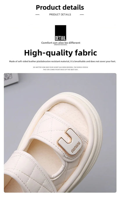 Children Summer Sandals Baby Anti-slip Wearable Summer Shoes Girls Solid Color Hook Sandals Boys Breathable Beach Sandals