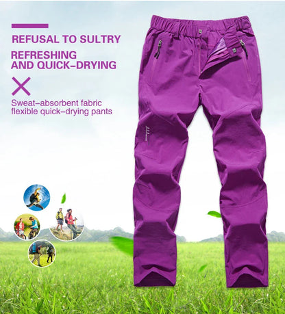 Women Hiking Pants Camping Trekking Running Climbing Mountain Trousers Lightweight Quick Dry Waterproof Summer Pants