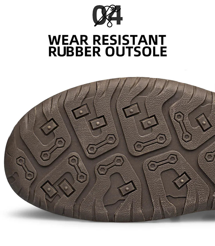 CLOHOO Botas Casuais Esportivas Masculinas Cano Alto Feitas à Mão Respiráveis para Uso ao Ar Livre com Opções de Tamanho Estendido Botas Clássicas de Tornozelo
