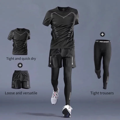 2025 new sports suit, men's running gear, suitable for leisure and outdoor fitness