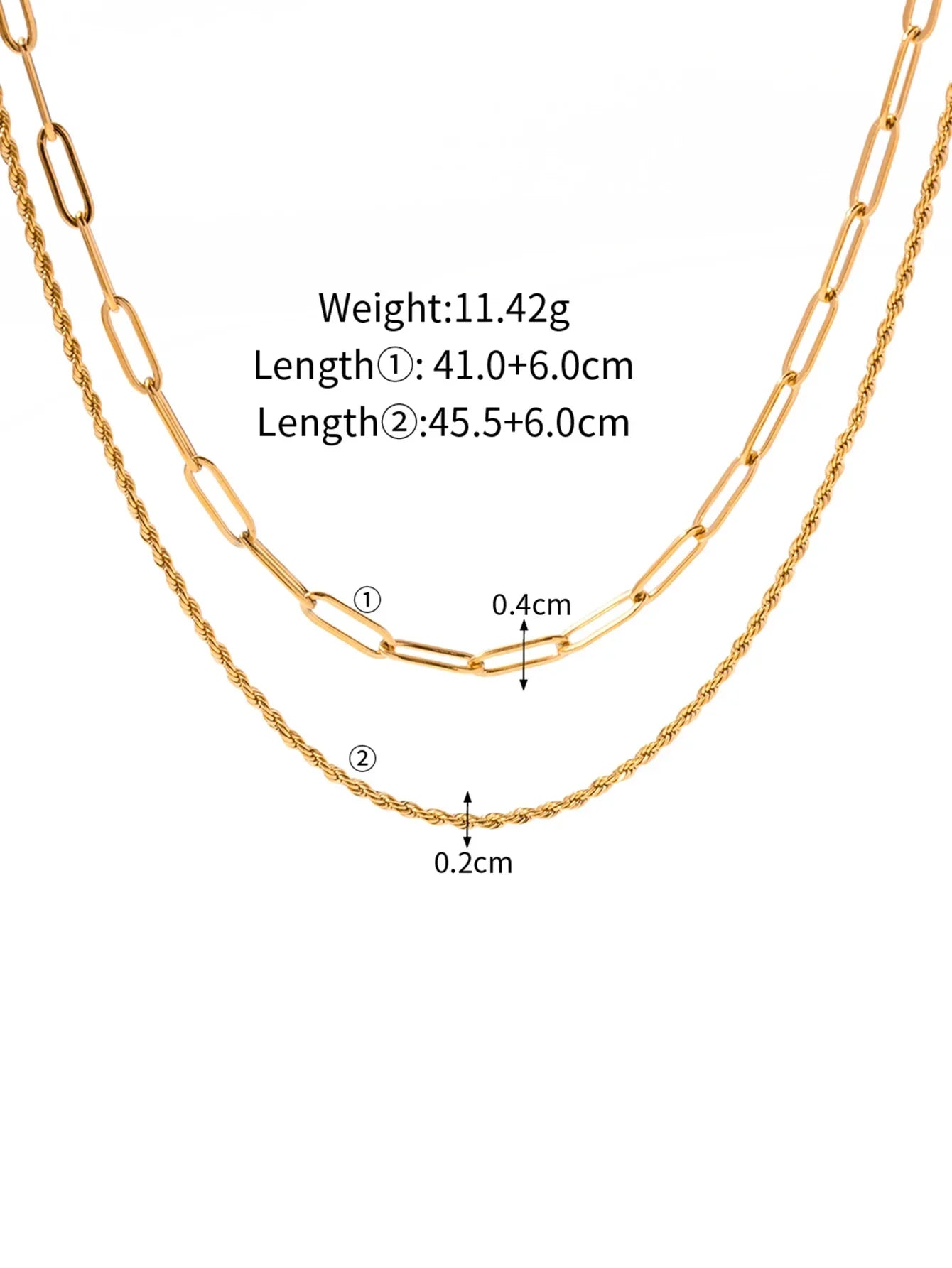 Simple Jewelry 18K Gold Plated Flat Snake Chain Layer Necklace Stainless Steel Snake Rope Chain Necklace Gift