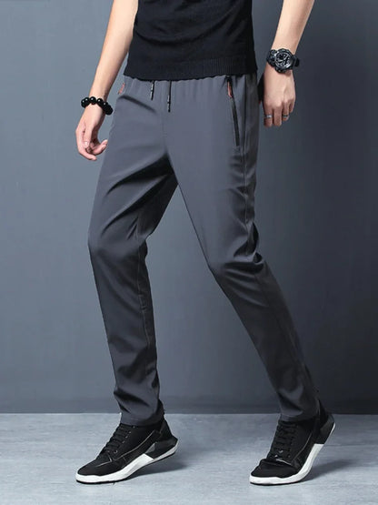 New 2026 Summer Elastic Men Running Sport Pants Jogging Sweatpants Casual Outdoor Training Gym Fitness Trousers Oversize M-5XL
