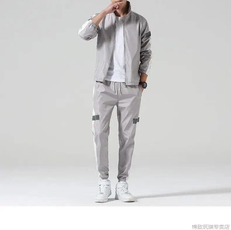 Sports Suit Men's Spring and Autumn Casual Running Sportswear Cardigan Casual Sweater Three-piece Suit