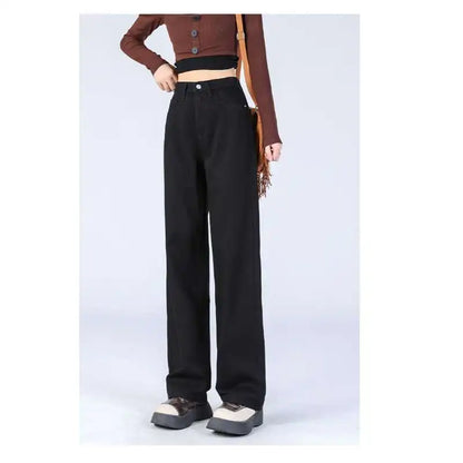High Waist Female Fashion Denim Trousers