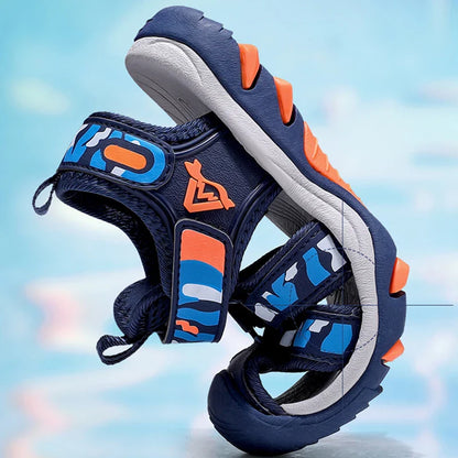 Children's Anti-Slip Summer Sandals for Boys Outdoor Anti-Collision Casual Walking Shoe Breathable Kids Beach Sandals Size 28-39