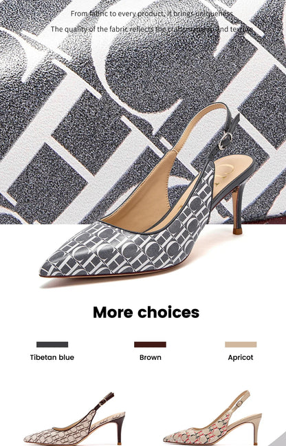 2024 Heels Women's 7cm High Heels Ankle Strap Heeled Sandals Wedding Party Dress Shoes