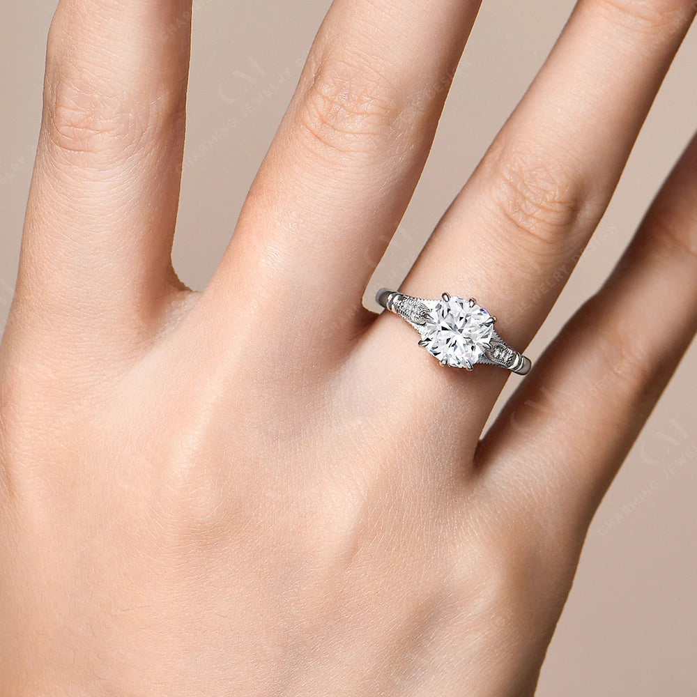 Original Design Moissanite Ring Lab Diamond Sparkling 925 Sterling Silver  for Women Engagement Fine Customized Jewelry
