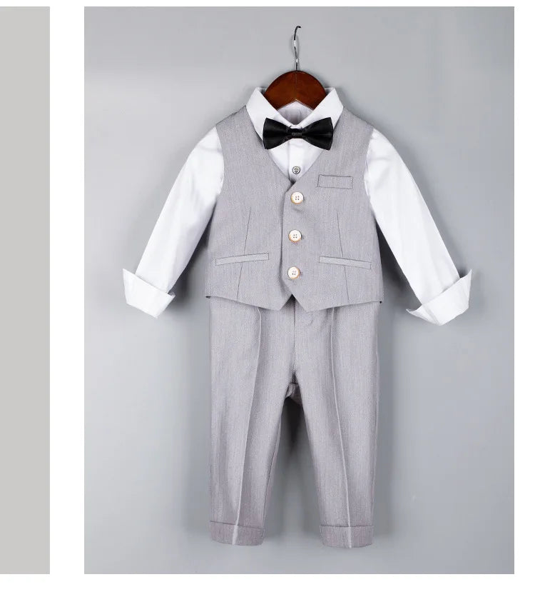 Boys Suit For Wedding 1Year Baby Kids Photograph Suit Children Formal Ceremony Tuxedo Dress Child Party Performance Costume