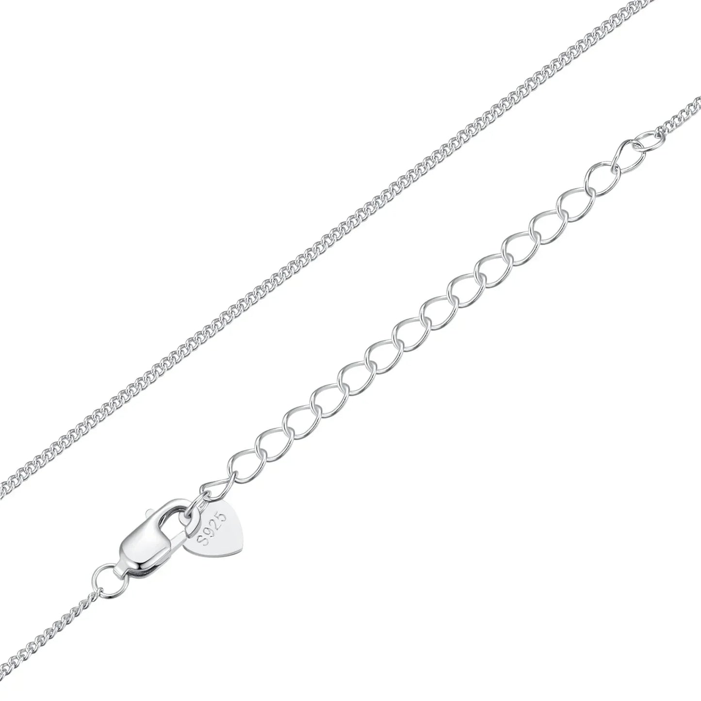 Classic Basic O-chain Solid 925 Sterling Silver Lobster Clasp Adjustable Necklace Box Cable Chain DIY Jewelry for Women