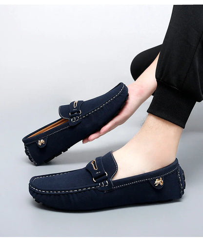 48 Extra Large Size Frosted Couple Style Halloween Gift 2025 Autumn New Beanie Shoes British Style Slip-On Lazy Men's Shoes Driving Lightweight Non-Slip Casual Leather Shoes