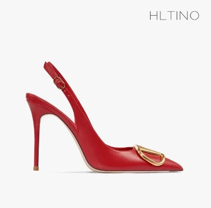 Fahion Slingback Black Comfortable Women Summer Shoes Very High Heel Sandals 2025 Trend for Wedding Party Dress