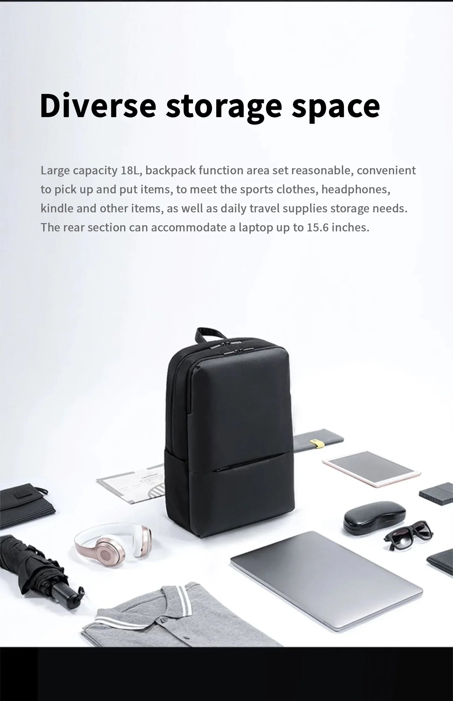 classic business backpack fashion laptop bag for men and women travel large capacity backpack.